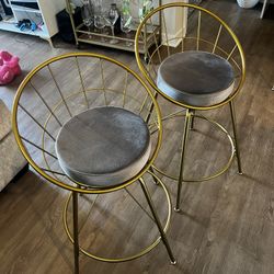 Bar Stools Set of 2, Adjustable Swivel Counter Height Bar Stools