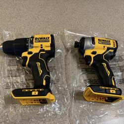 Brand New Dewalt 20V Atomic Impact Driver And Drill, Tool Only