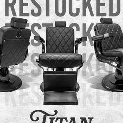 TITAN Barber Chair Matte Black