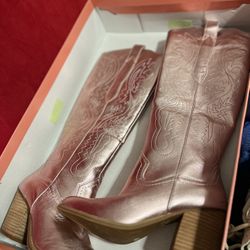 Gianni Binni Pink Cowgirl Boots 