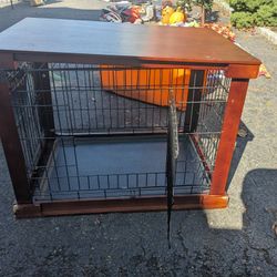 Wood Surround Dog Crate