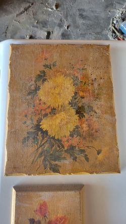 Hand painted flower portraits