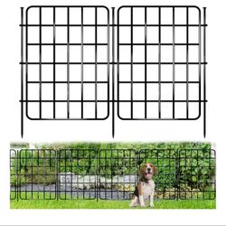 30ft x 22in Garden Fence Animal Barrier, 28 Panels No Dig Fence Border, Rustproof Metal Decorative Garden Fence with Ground Stake, Flower Bed Edging B