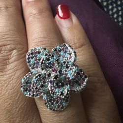 Ring Flower Pure Silver 925