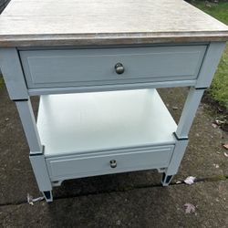 Green 2 drawer Stanley table