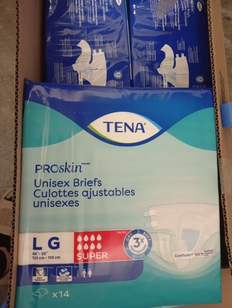 Whole Box Tena Pro Skin Unisex Diapers Pañales