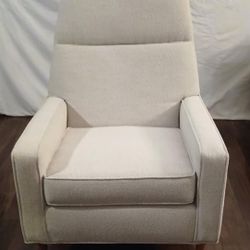 Off White Modern Style Armchair 