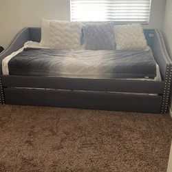 Twin Bed Gris 