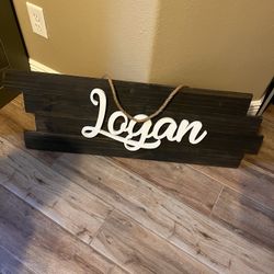 Wooden Name Sign For Nursery 