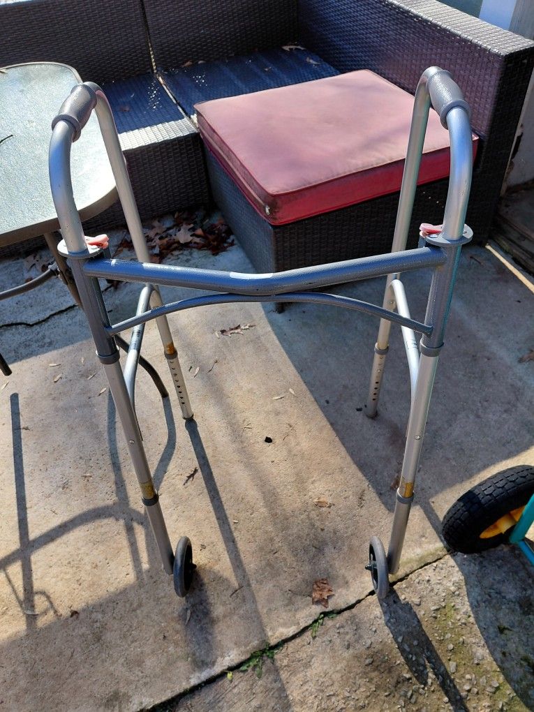 Drive Brand Walker Collapsible Crutches Wheels Injury