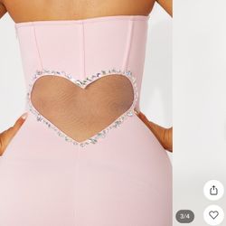 Heart Pink Dress / Wedding Guest 