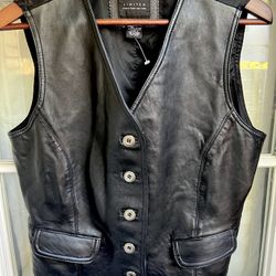 Vintage Early 90s Women’s Leather Vest