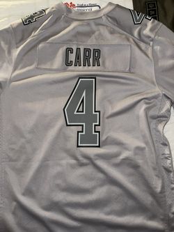 Derek Carr 4 Las Vegas Raiders Atmosphere Fashion Game Jersey – Gray
