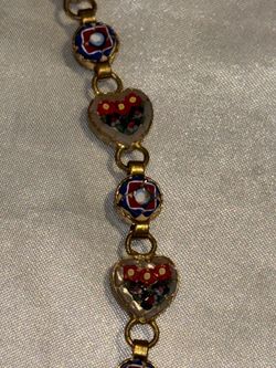 Mosaic vintage gold-tone bracelet