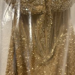 Sherri Hill Gold Dress 