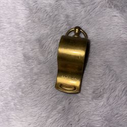 Brass Vintage USA Made Military Whistle 