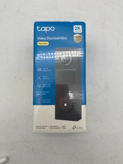Tapo 2K Wireless Smart Video Doorbell, D205, 160° Ultra-Wide View