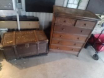 Wicker Chest & Dresser For Sale