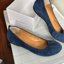 Blue Suede, Ballet Flats