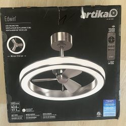 Edwin LED Ceiling Fan with Remote - Modern Design (Artika)