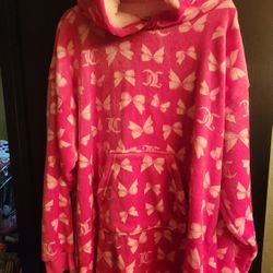 Juicy Couture Pink Oversized Plush Hoodie