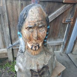 Indian head Sculpture 