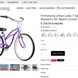 Firmstrong Urben 7 Speed Cruiser Bike