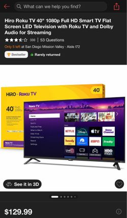 40” Roku Smart TV – Full HD 1080p – Works Great