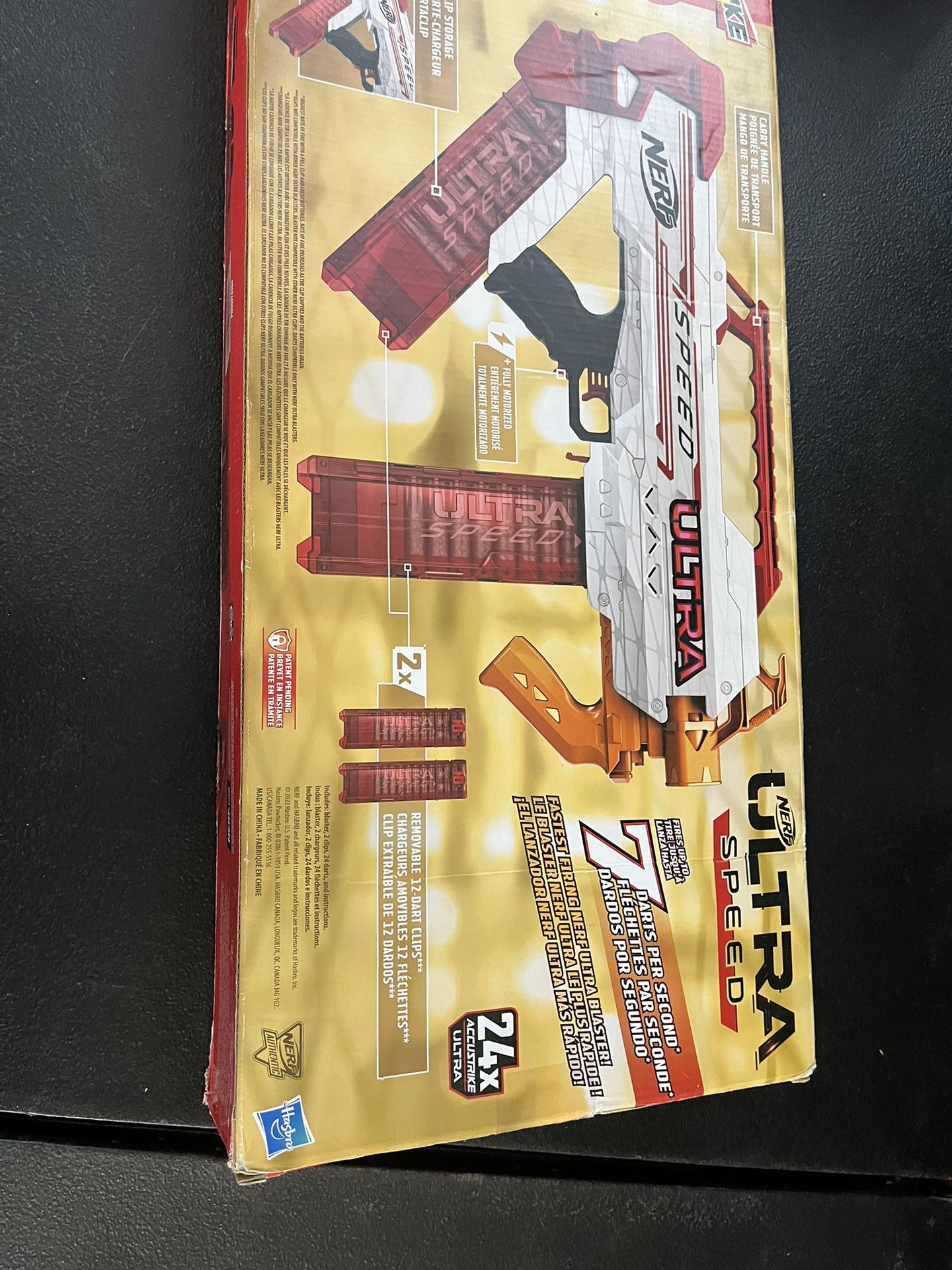 NERF F4929 Ultra Speed Motorized Dart Gun Blaster - Orange/Red/White for  Sale in Las Vegas, NV - OfferUp