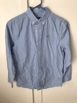 Vineyard Vines Blue Gingham Boys Shirt