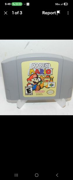 Paper Mario (Nintendo 64 N64) Video Game Cartridge Authentic & Tested