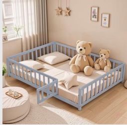 Full Size Floor Platform Bed for Toddler (New In Box)