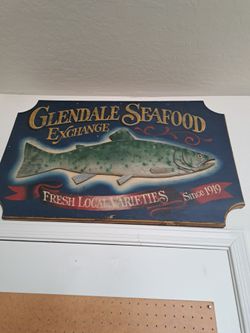 Wood Seafood adv Sign