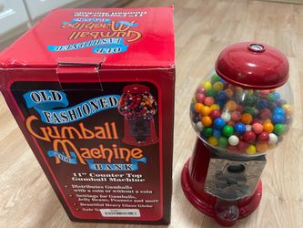 Good Ol’ time gumball machine with box, works great with coins