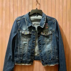 Charming Hamsa Denim Jacket