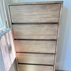 5 Drawer Wood Dresser