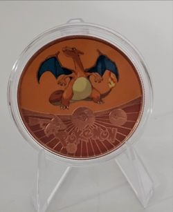1 ounce Pokémon Charizard .999 fine colorized copper round