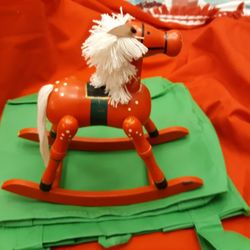 Antique ROCKING horse RED