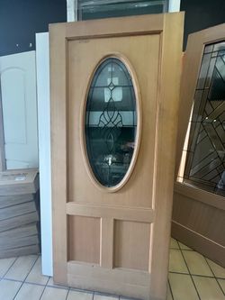🚪 36x80 Douglas Fir Exterior Door – Oval Glass 🚪
