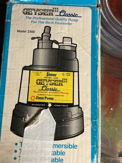 Simer Geyser III Model 2300 Submersible Utility Pump