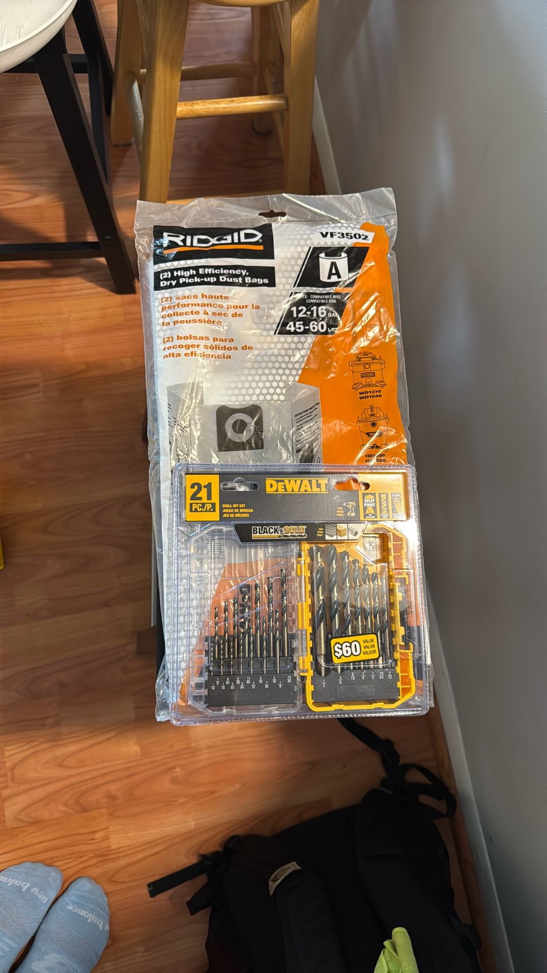 Dewalt Drill Bit Set And Rigid Shop Vac Filter