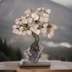Amethyst And Rose Quartz Tree