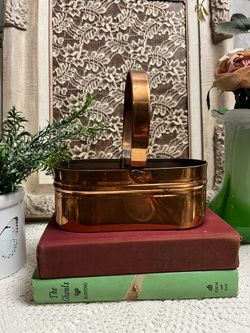 Small Copper Container With Handle