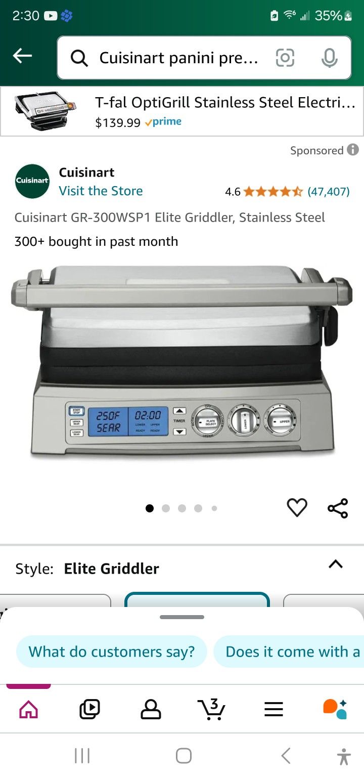 Cuisinart Panini Press Elite