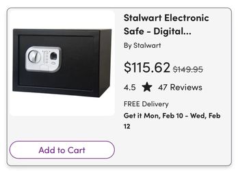Stalwart Digital Fingerprint Safe