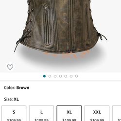 Women’s Leather Riding Vest 