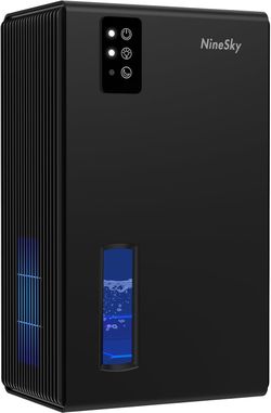 NineSky Dehumidifier – 1000 sq ft, 95oz Tank, Quiet, Auto Shut-Off (Black)