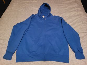 Hanes Navy Blue Zip-Up Sweatshirt Large