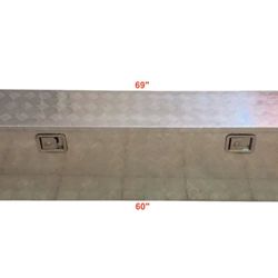 69"X12"X16.5" Aluminum Pickup Truck Trunk Bed Tool Box Trailer Storage + Lock