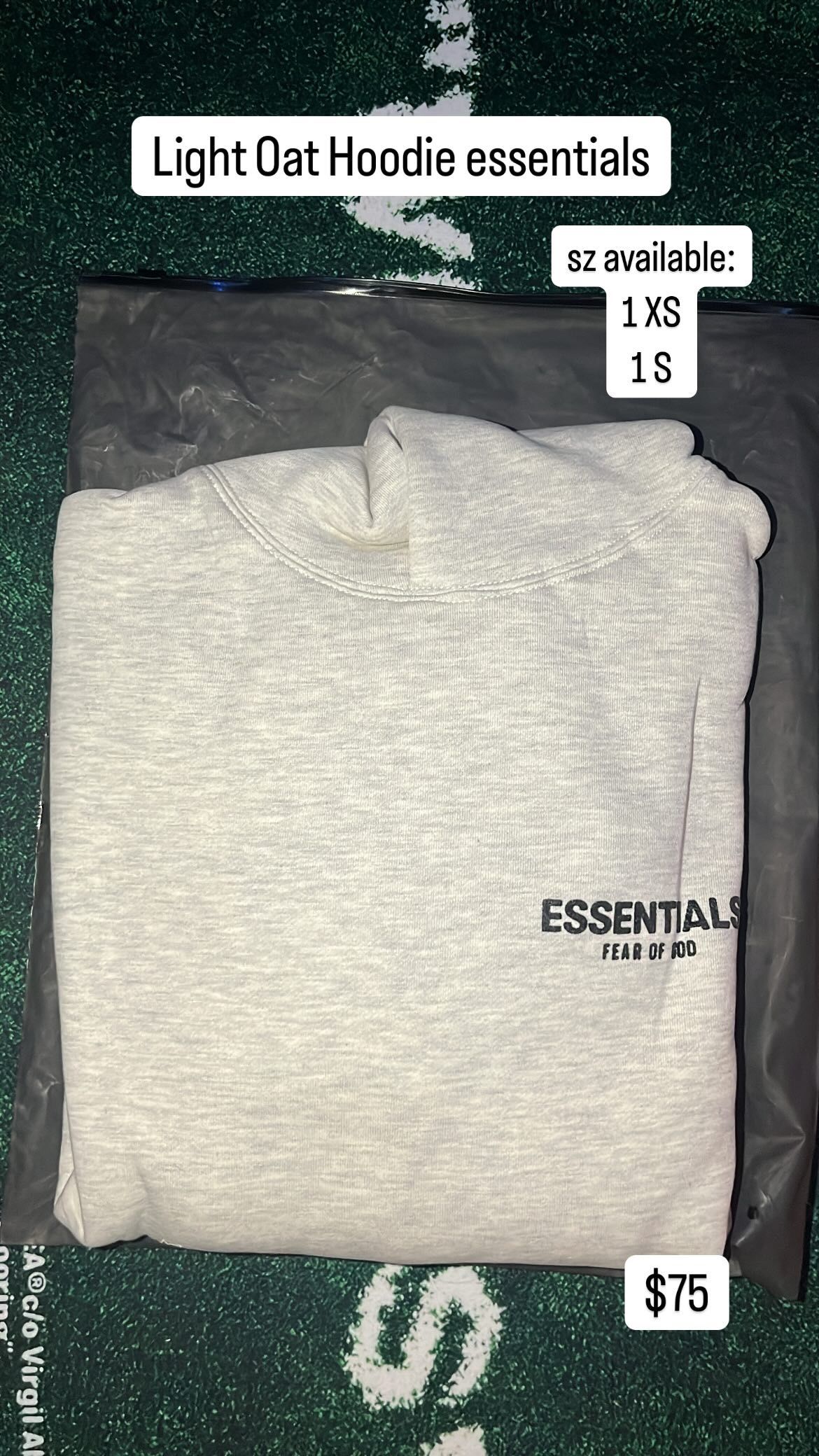 light oat essentials hoodie